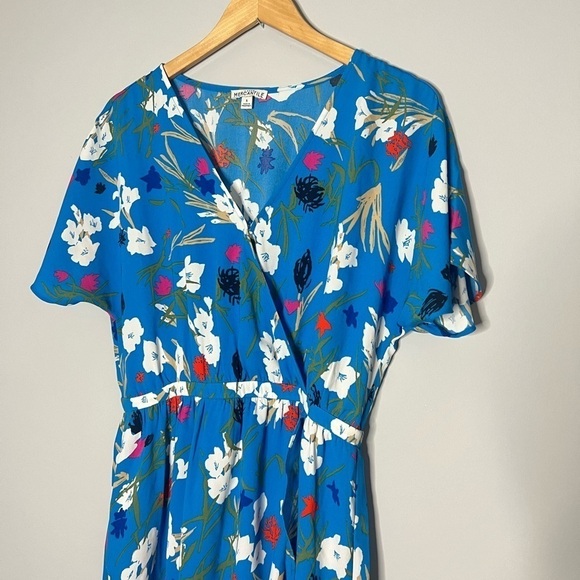 J Crew Mercantile Floral Ruffle Trim Midi Dress Small - Picture 5 of 9
